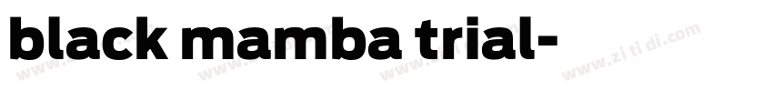 black mamba trial字体转换